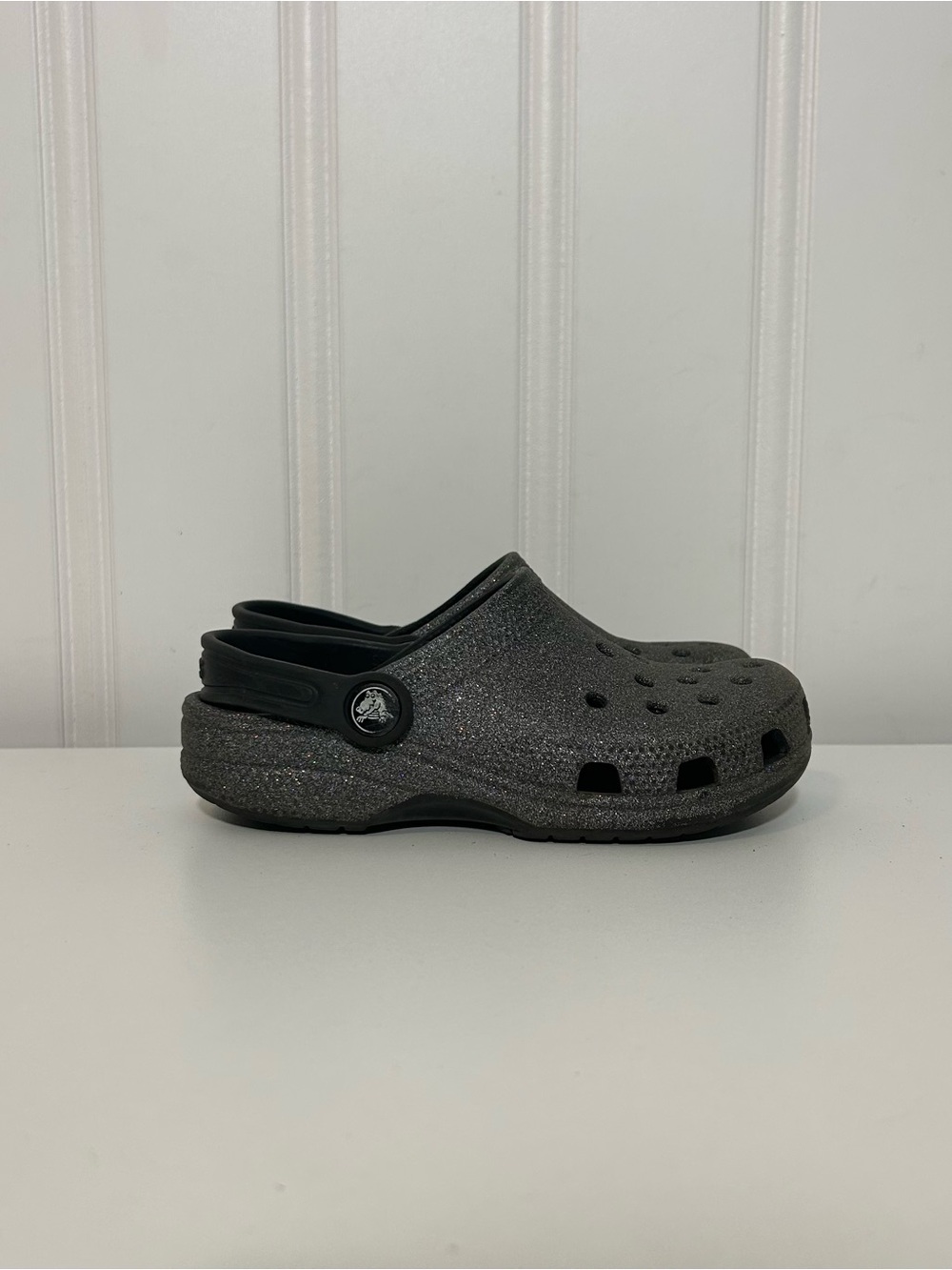 Crocs black Kids Glitter Clog sandals
